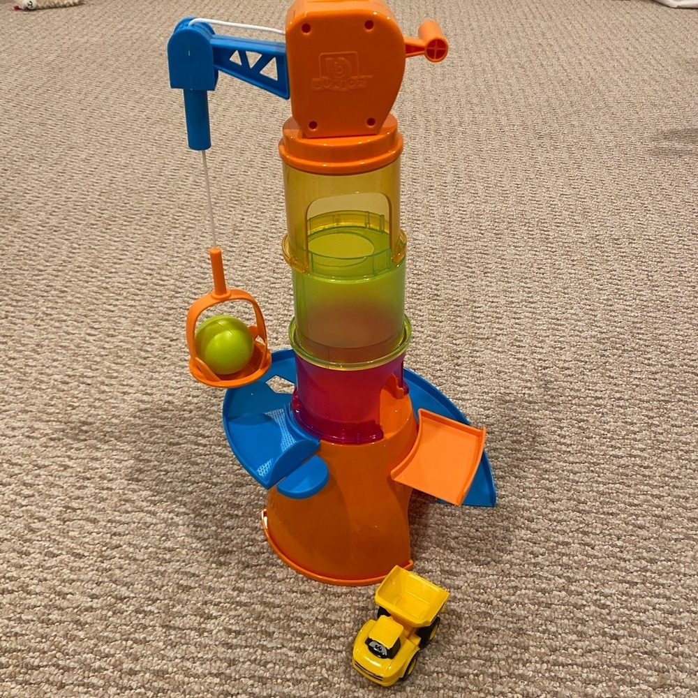 BB Junior Volvo Stacking Crane Toddler Building Toy